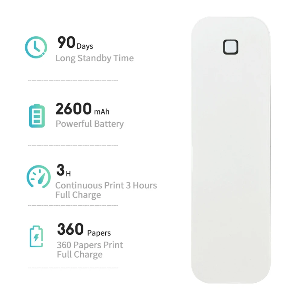 Marklife D210 A4 Portable Printer, Lightweight And Compact Thermal Mobile Printer, Wireless Printer For Travel, Vehicles, Office