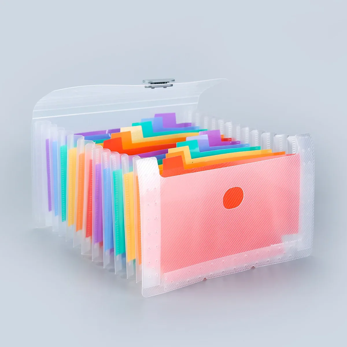 New A6 Tri-fold Billfold Mini Accordion Bag Pp Rainbow Inner Pages Check Payment Storage Folder Wholesale