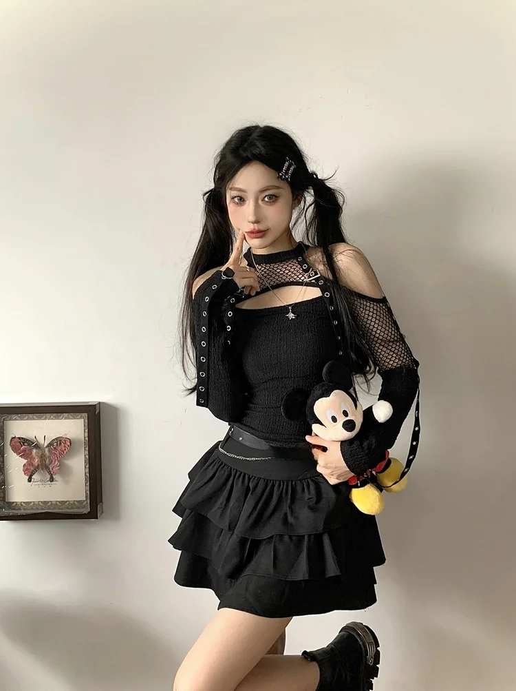 طقم أزياء تنكرية للفتيات بأسلوب قوطي داكن لأداء الرقص وحفلات الكريسماس وملابس المسرح الصينية التقليدية