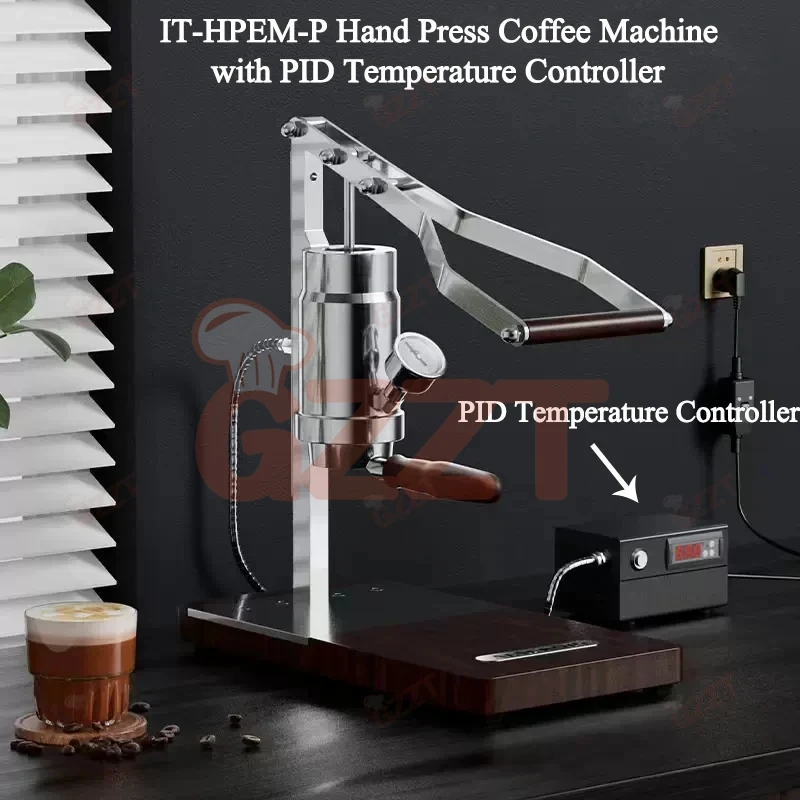 GZZT-cafetera de presión manual HPEM-2, máquina de café expreso de presión constante o Variable con Control de temperatura PID, 9Bar