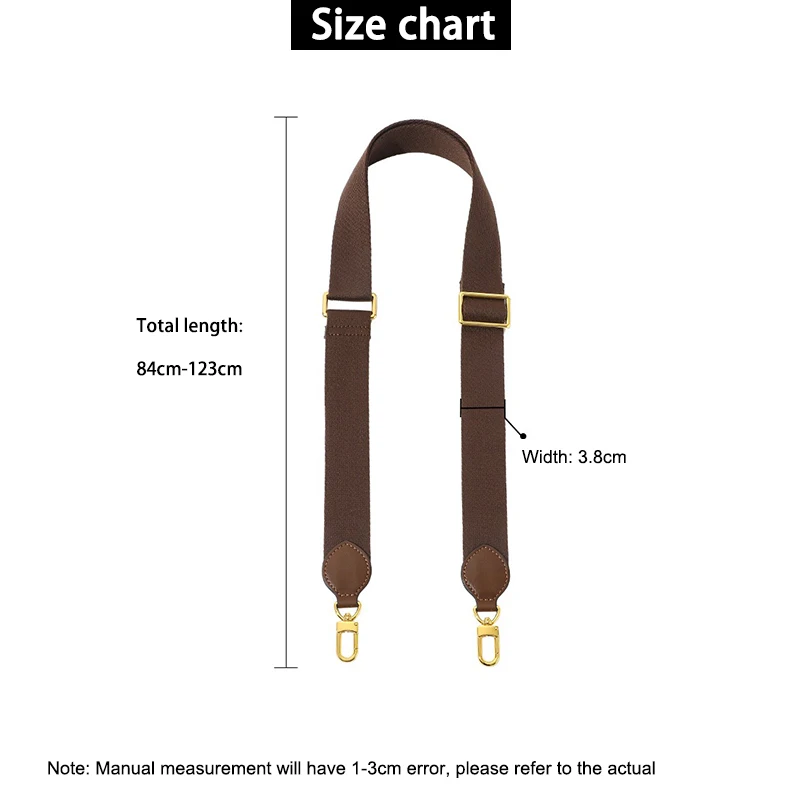 EverToner Canvas Adjustable F-82 Bag Strap For l-v Speedy Shoulder Strap Fashion Replacement Bag Belts Crossbody Strap Bag Acces