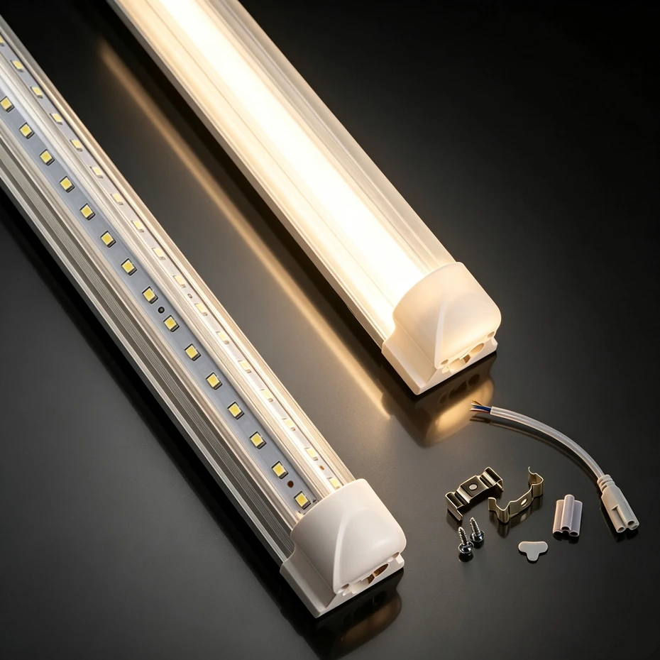 Warm Cold White 57cm Led Tube T8 2FT AC85-265V LED Light Bar 20W Wall Ceiling Lamp Kitchen Indoor Lighting Fluorescent Replace