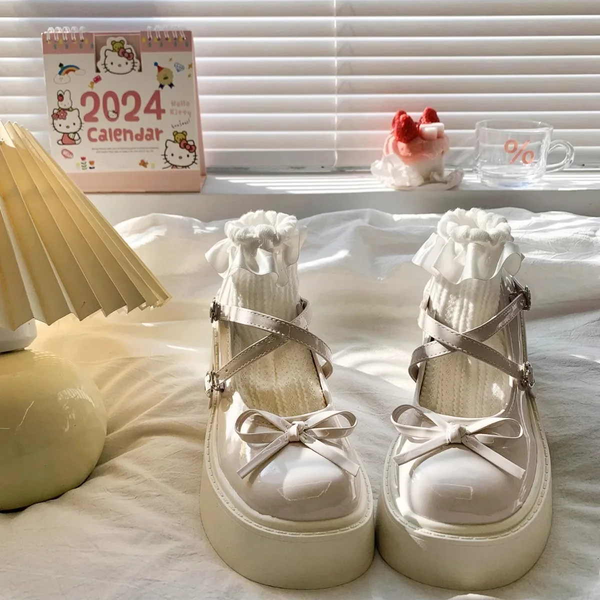 

Women's Mary Jane Shoes - New Thick-Soled Casual Shoes Comfortable Non-Slip Dressy Footwear for Adults Fashion Tickish Design