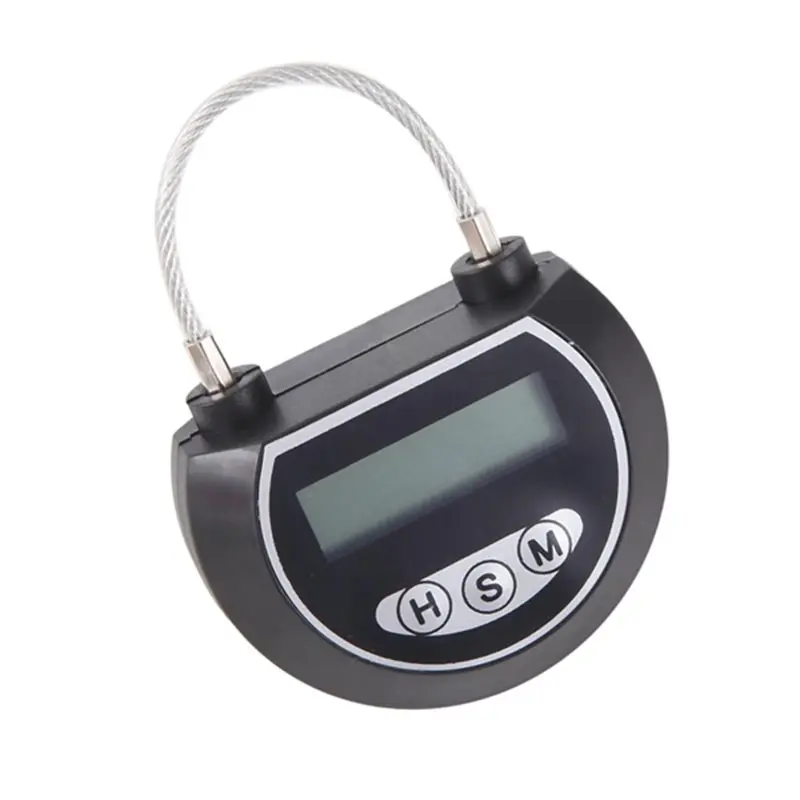 GIGI 2PCS Electronic Time Lock Timer Lock Container Multi Function Time Lock Bin For Toys Black