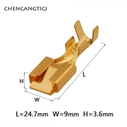 20 Pcs Automotive Splice Wire Terminal Copper Loose 7.8 MM Female Crimp Terminals Stamping Pins DJ621-B7.8C