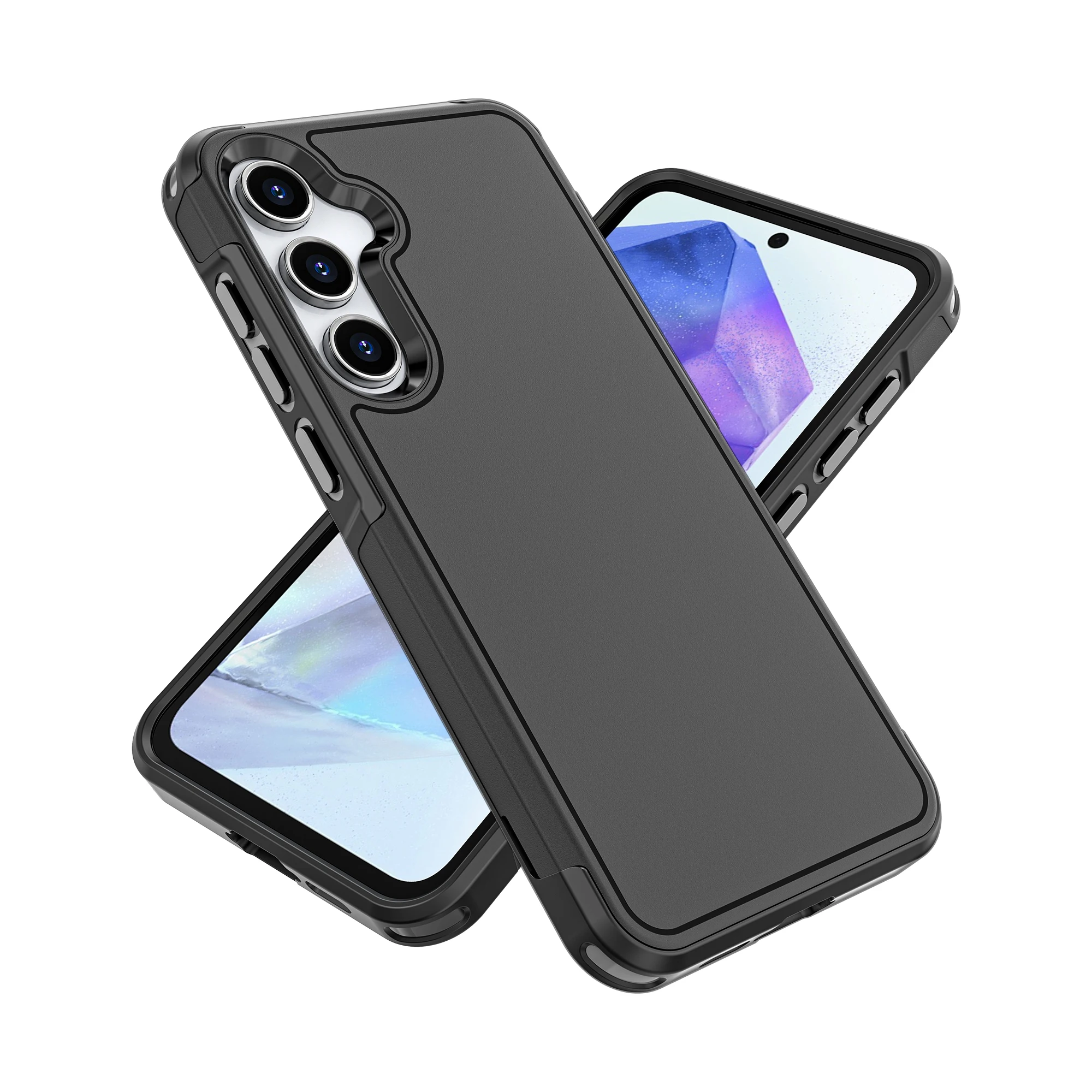 

Suitable for Gaiaxy A55 A54 Pure Color Robot Phone Case A36 Four-Corner Anti-Fall A16 A15 All-Inclusive Protective Cover A14 Anti-Slip Armor Protective Case