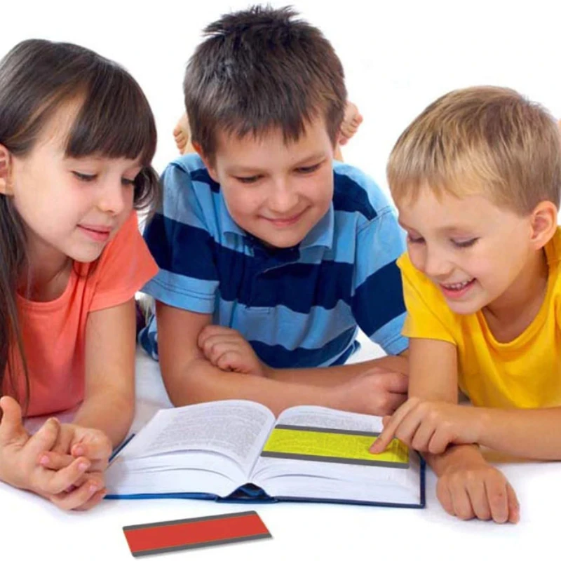 1-8Pcs Large Size Guided Reading Strips Highlight W85 Overlays Multicolor Reading Tracking Rulers for Dyslexics Bookmarks