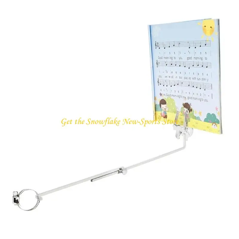 

E56D Music Paper Clip Holder Lyre Flute Sheet Music Folder Flute Lyre Music Sheet