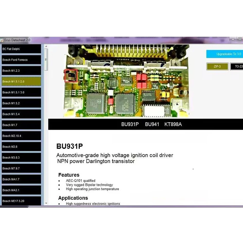 Ecu Ecus Datasheet Software With License Key for Fiat for Delphi for Bosch for Ford for Mercedes Chevro-let PS-A Car Repair Tool