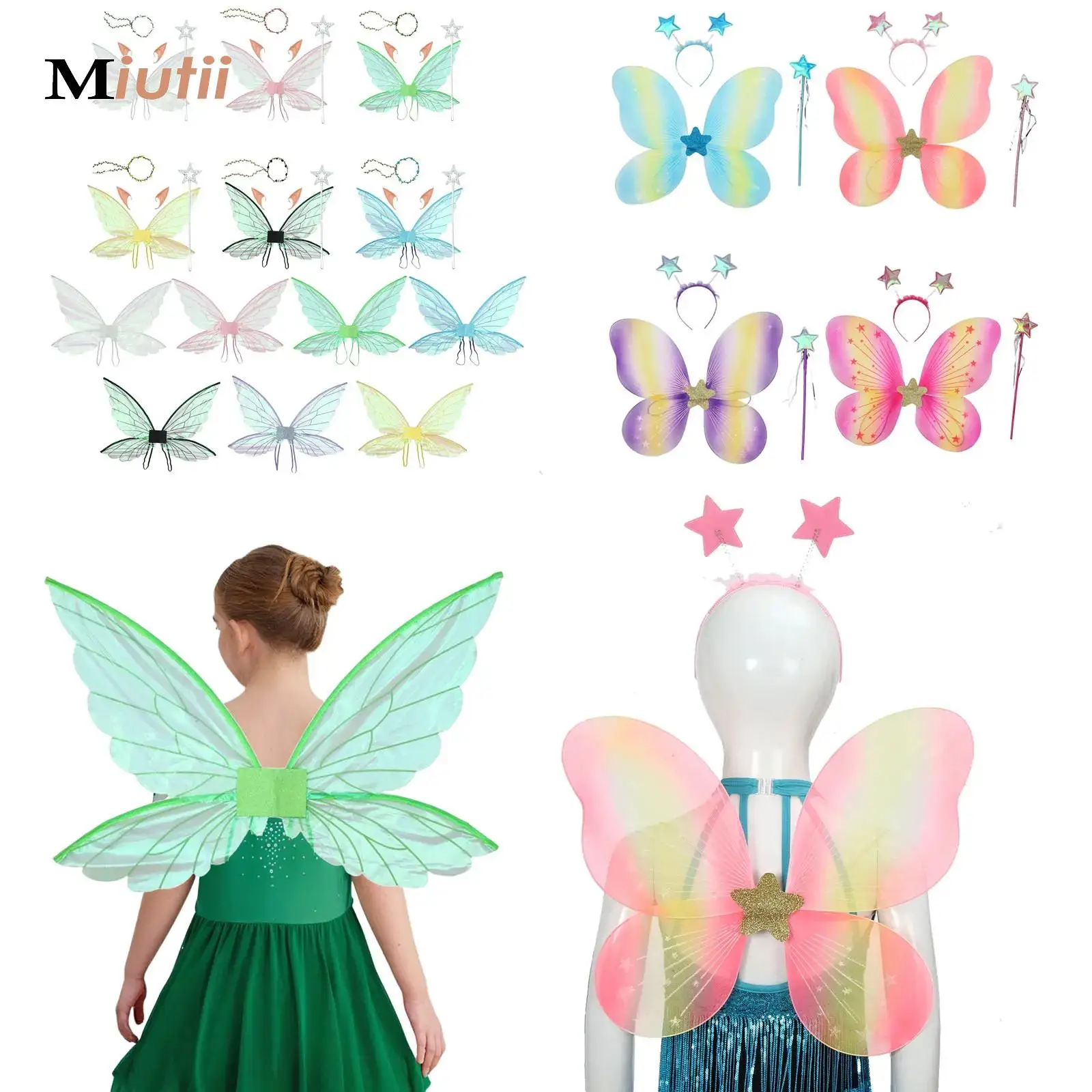

Fairy Party Supplies Fairy Wings For Women Princess Butterfly Costume Wings Fairy Wand Fairy Garland Fairy Party Props Supply