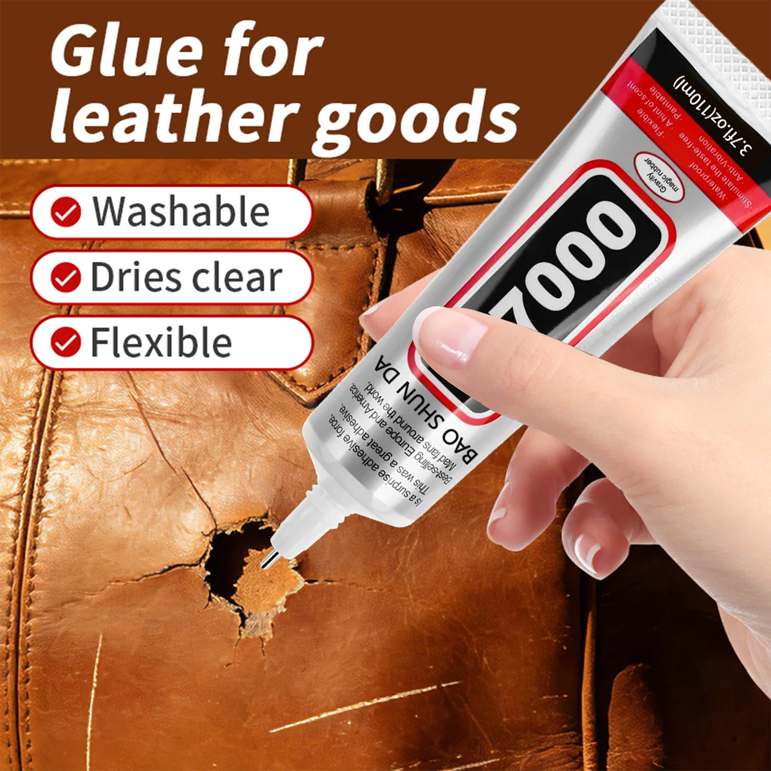15/25ml B-7000 Leather Repair Adhesive, Invisible Strong Bonding Repair Adhesive, For Bags Sofa Car Seat Bag, Repair Paste Shoes
