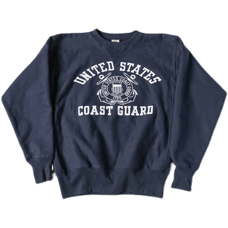 Bronson US Coast Guard Sweatshirt Heavyweight Athletic Pullover USCG V-Neck Model