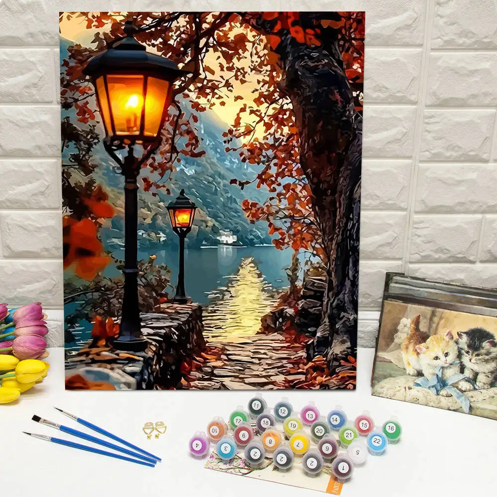 Disney Malen nach Zahlen Tinker Bell Malen auf Leinwand Lotus Digitales Ölgemälde Frosch Cartoon Acryl Home Decor Handgemachtes Geschenk