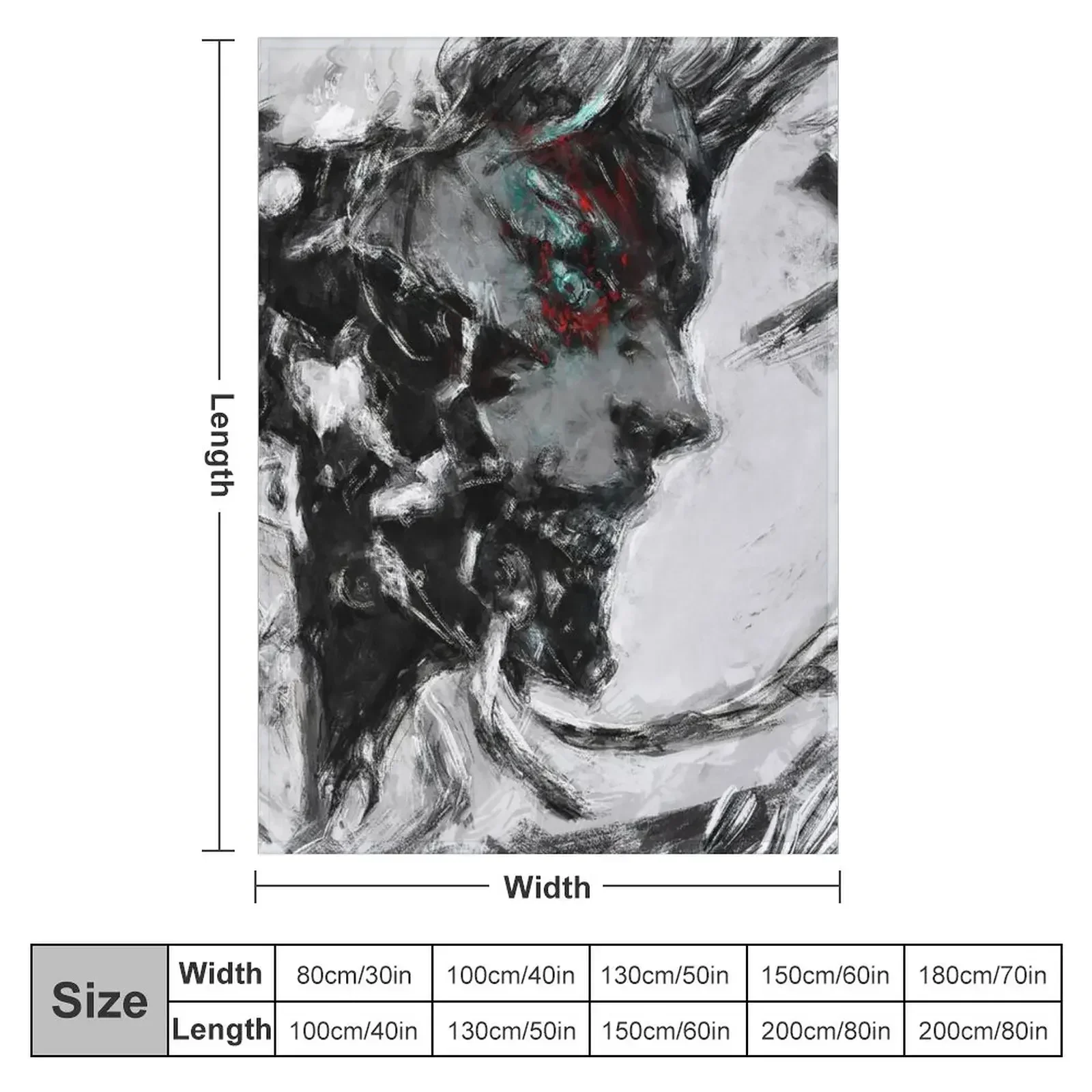 raiden metal gear Throw Blanket couch cozy soft plush fuzzy picnic outdoor blanket