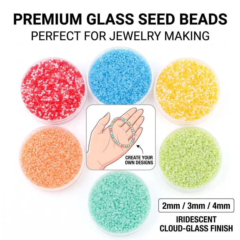 2/3/4mm Super Uniform Imitation Czech Jade Glass Ice Seed Beads For Jewelry Bracelet Ring DIY Clothing DIY Accessories