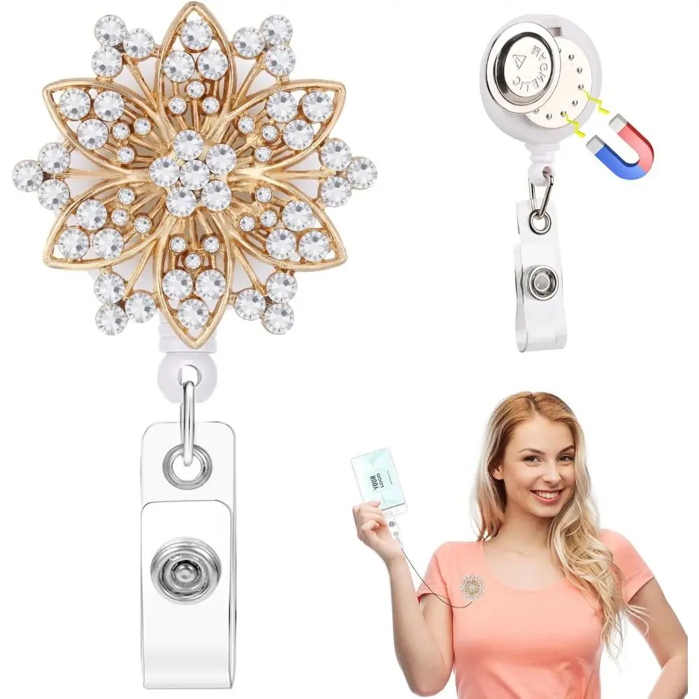 Exquisite Retractable Badge Holder DIY Durable Badge Reel Lightweight ID Badge Clip Gift