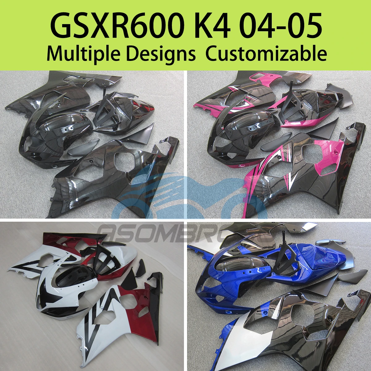 

GSXR 600 750 2004 2005 новый стиль обтекатели для SUZUKI GSXR600 GSXR750 K4 04 05 ABS комплект кузова обтекатель мотоцикла