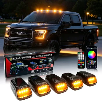 Wireless Truck Cab Lights – USB-Rechargeable Roof Marker Lights with No-Drill Installation for Truck Styling 1