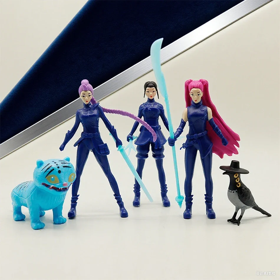 @_% Anime Kpop Demon Hunters Derpys Tiger Ranimeumi Mira Zoey Sussy Action PVC Figure Giocattoli Anime Figurine Doll For Fans Gift_@