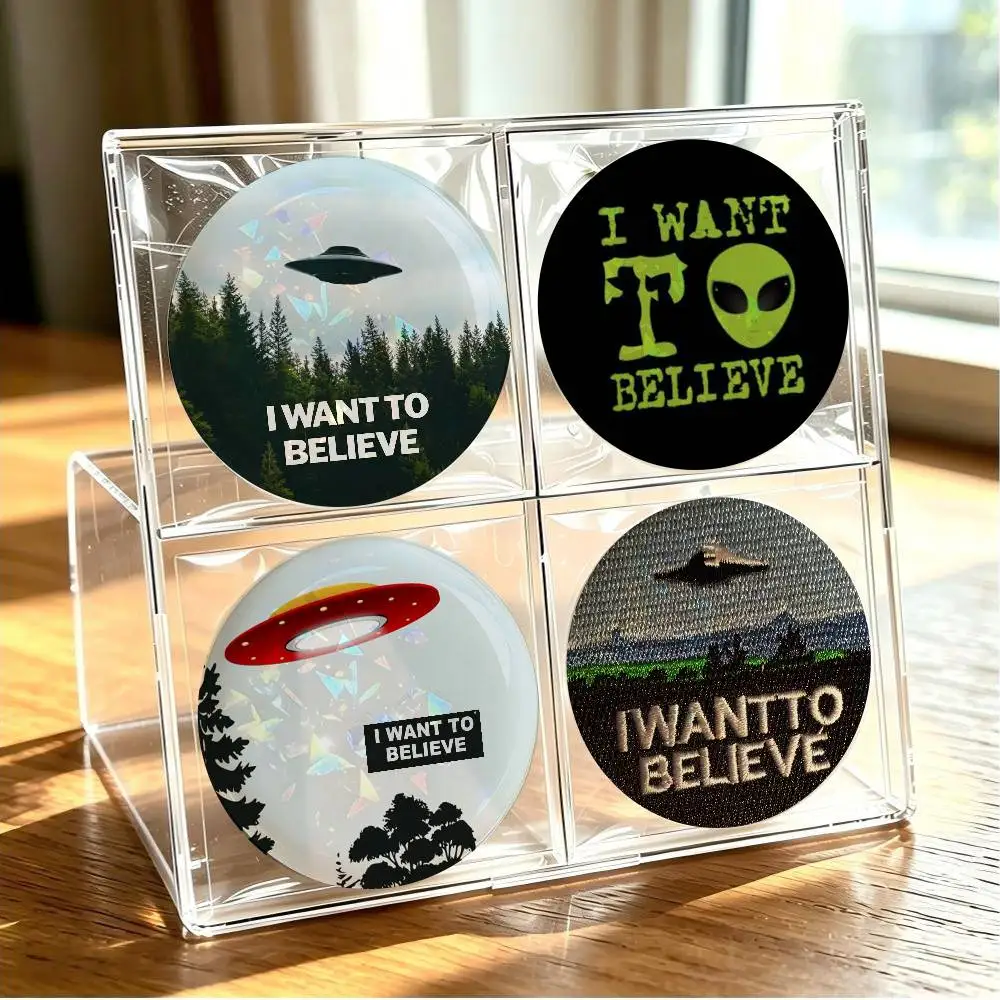 The X-Files I WANT TO BELIEVE Pin Buttons Brooches Jewelry Accessory Customize Brooch Fashion Lapel Badges