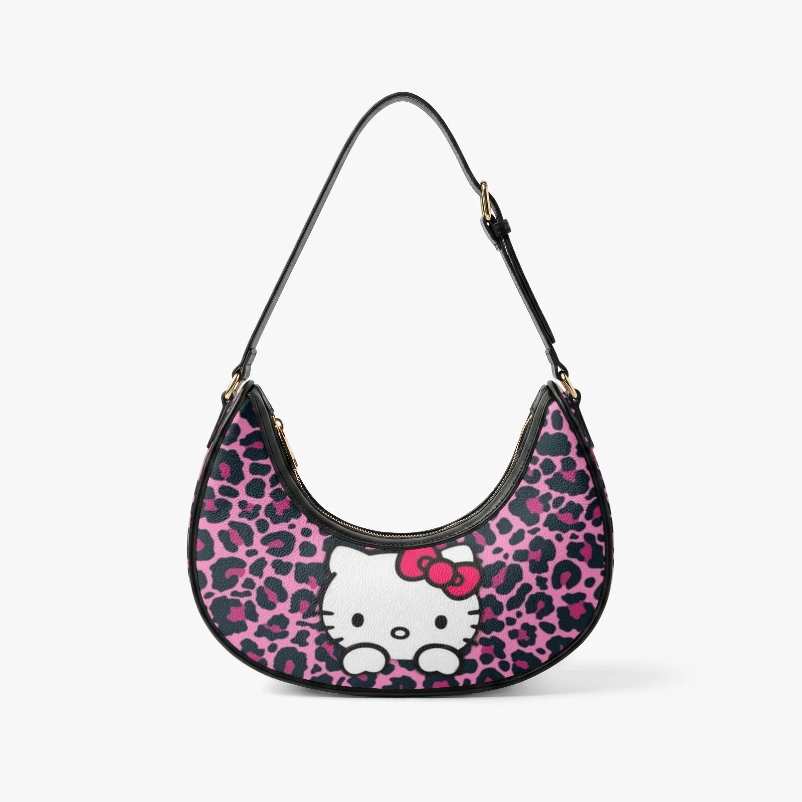 

Leopard Print Pattern Custom-Made Underarm Bag Hello Kitty Cartoon Cute Handbag 2026 New Design High-Quality Women'S Bag