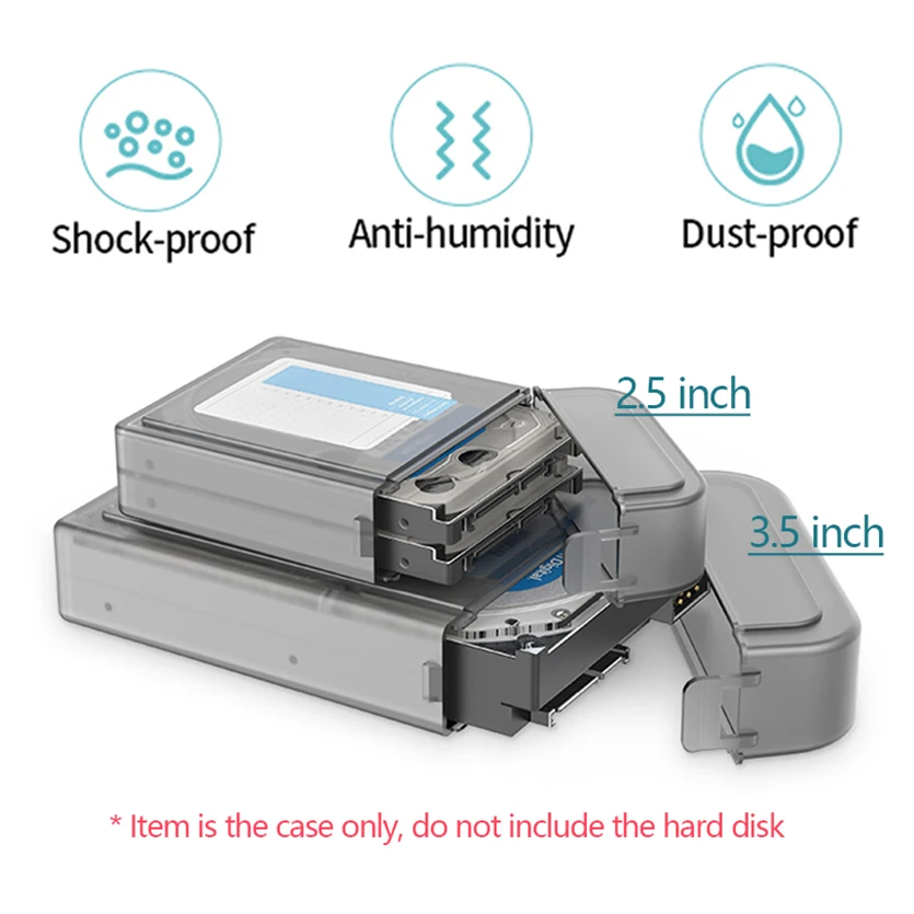PHIXERO Externe Festplatte Fall 3.5 "2.5" Zoll PC HDD SSD Disk Storage Box HD Fach Abdeckung Protector hardcase Caddy Tasche mit EVA
