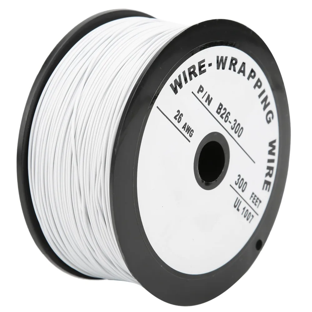 

Flexible 100 Meters UL1007 Tinned Copper Electrical Wire 26AWG White Silicone Wire Cables Hook Up Wire Aviation Wiring