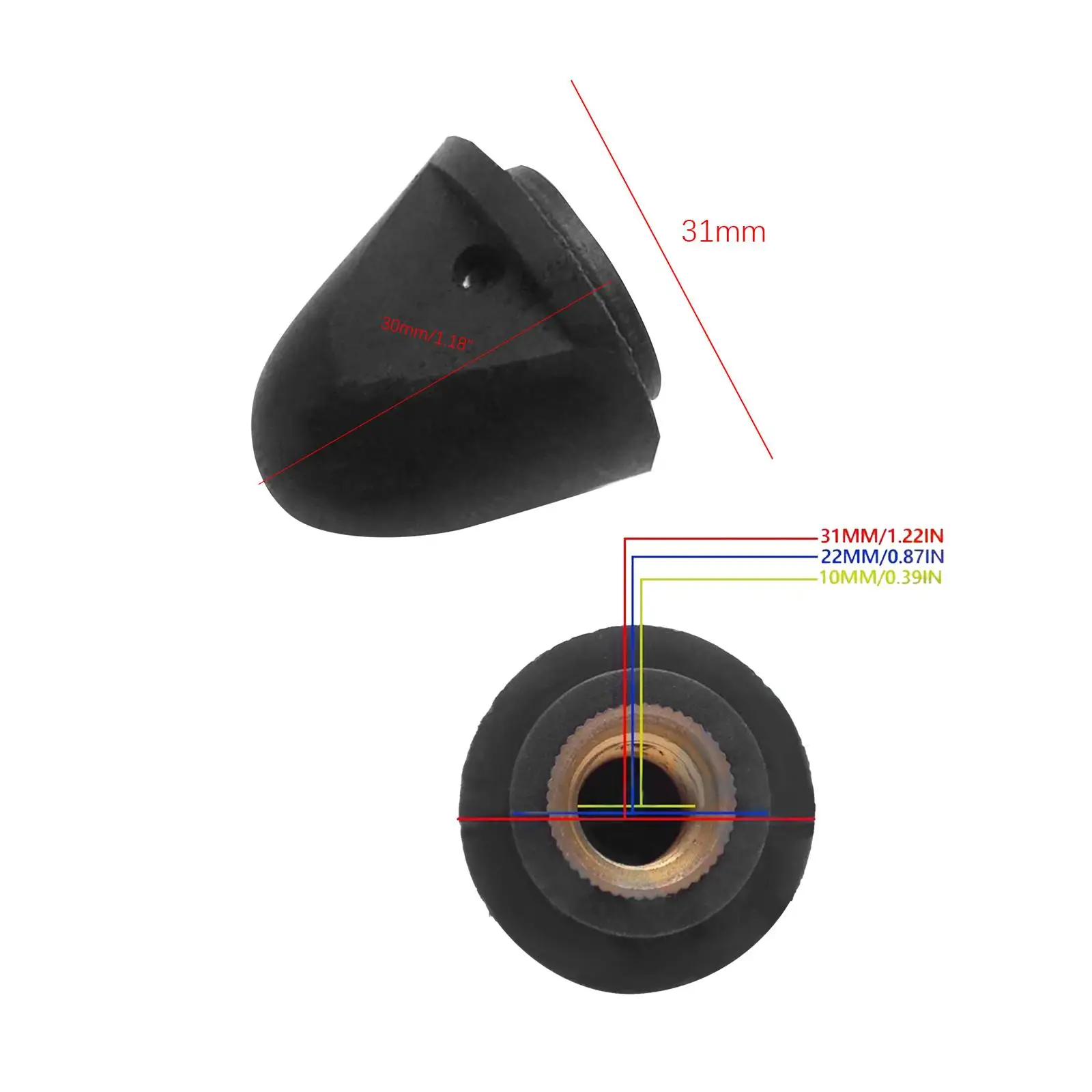 Boat Propeller Prop Nut 647-45616-02 Replace Parts for Yamaha Outboard Engine 4HP 5HP 2 Stroke Easy Installation Durable