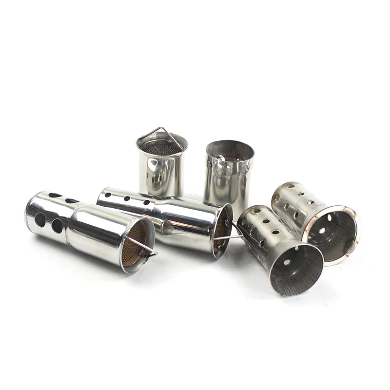 Motorcycle 51mm 60mm Inlet Exhaust Muffler Adjustable DB Killer Noise Sound Eliminator Front Catalyst Remov DB killer