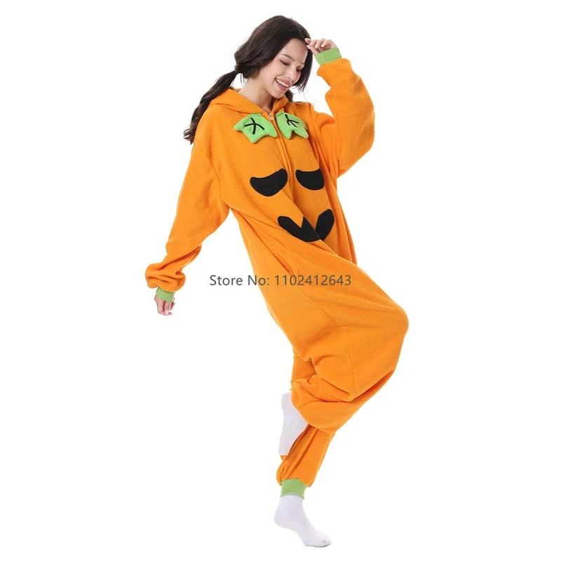 ELEIMOS Halloween Onesie calabaza para mujeres hombres adultos fruta Kigurumis pijamas dibujos animados pijama ropa de casa disfraz Cosplay