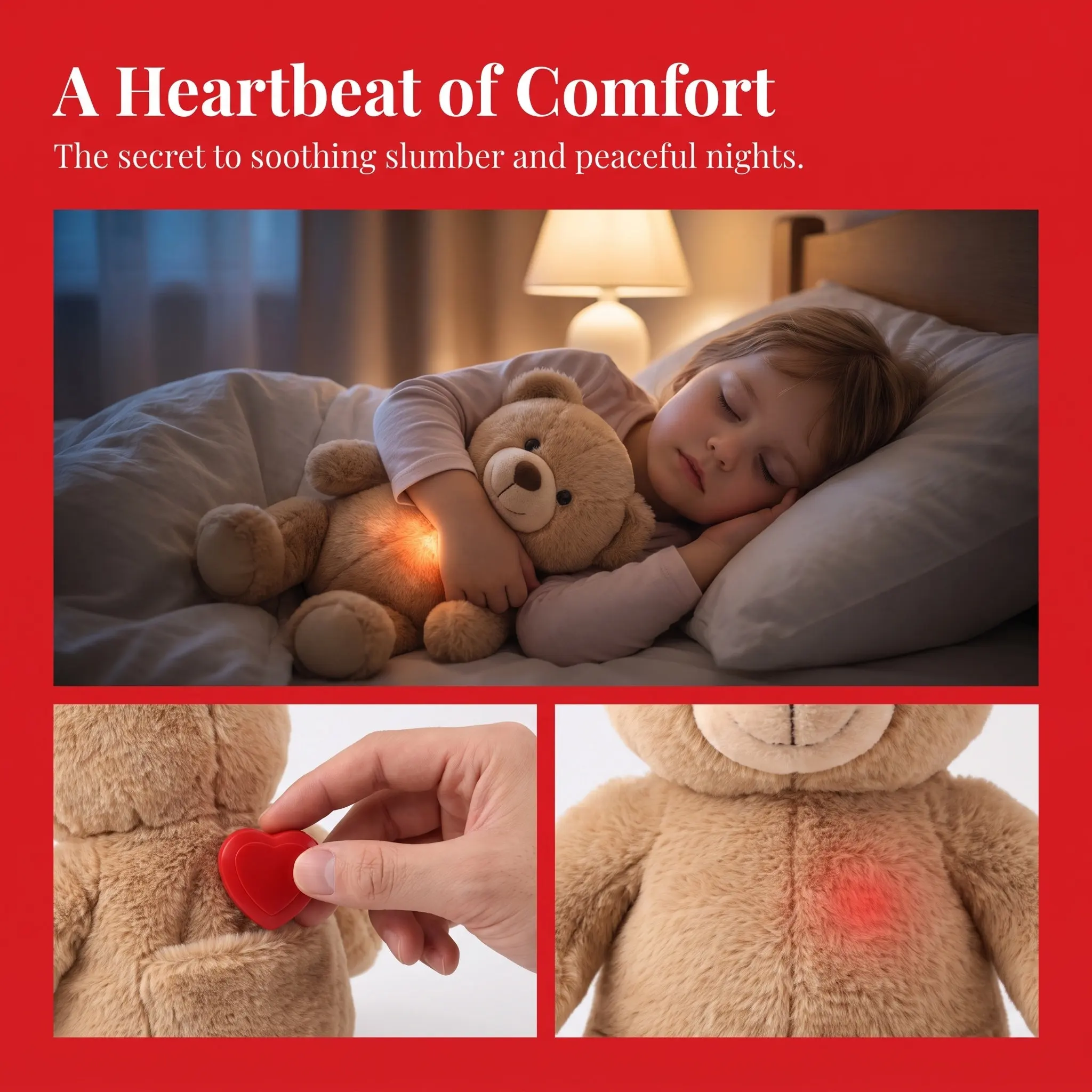 2Pcs Heartbeat Simulator Portable Reusable Module for Stuffed Animals Puppy Comfort Insert Calming Sleep Soother