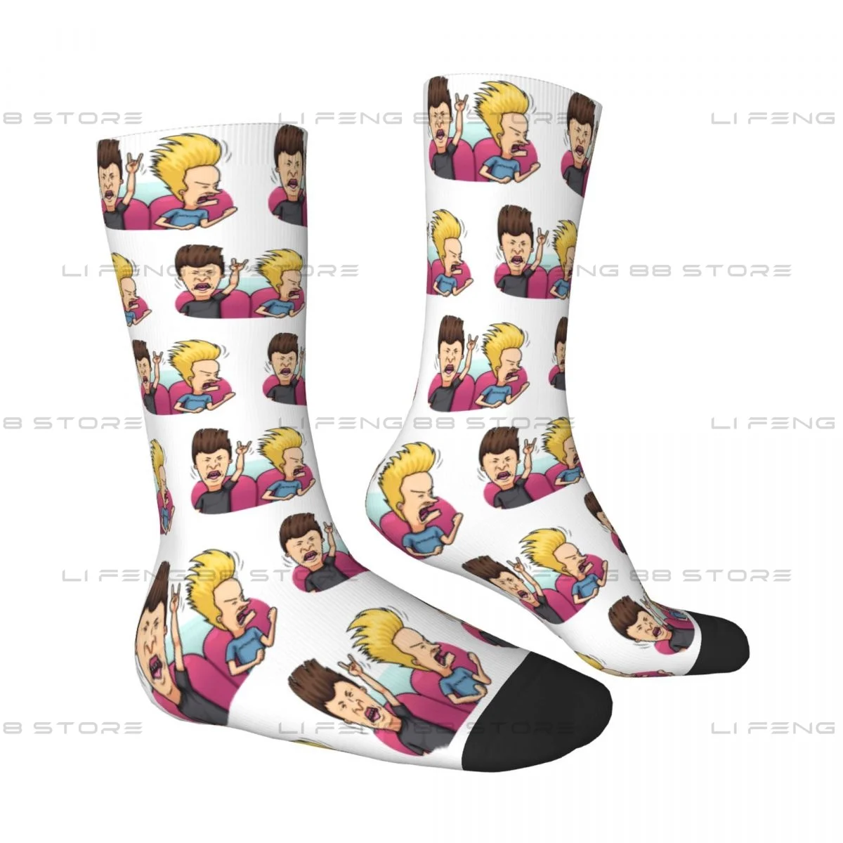 Beavis and Butthead Rocking Beavi Men Women Socks Windproof Novelty Spring Summer Autumn Winter Stockings Gift