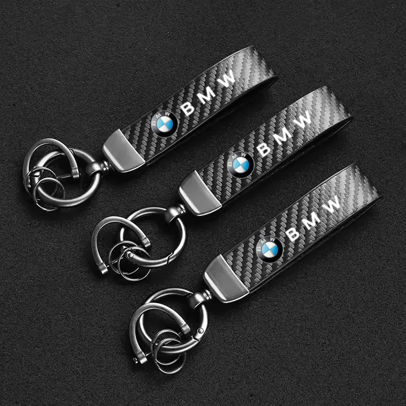 Carbon Fiber Leather Keychain Car Keychain Horseshoe Buckle Jewelry For BMW M E30 E39 E46 E90 E93 E60 F10 M5 M6 M7 X4 X5 X1 view 4