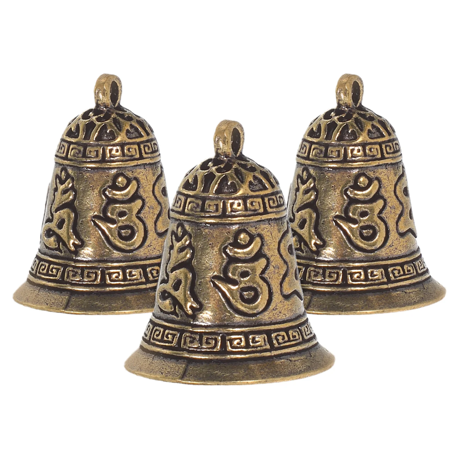 

3pcs Brass Lection Bell Decor Golden Pendants Sterling Silver Earrings DIY Hanging Craft Bags Charm Vintage Accessories Jewelry