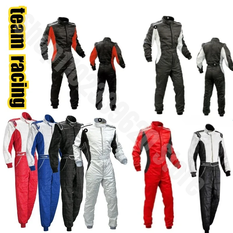 

Team Professional Racing Karting Suit Waterproof Car Motorcycle Motocross Racing Club Exercise Clothing Set Overalls 4XL