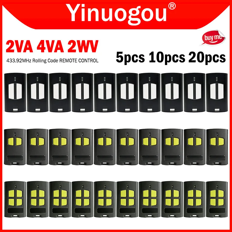 TO.GO TOGO TO GO 2VA 4VA 2WV 4WV 2 4 VA WV Garage Door Remote Control 433.92MHz Rolling Code Remote Control Garage Door Opener