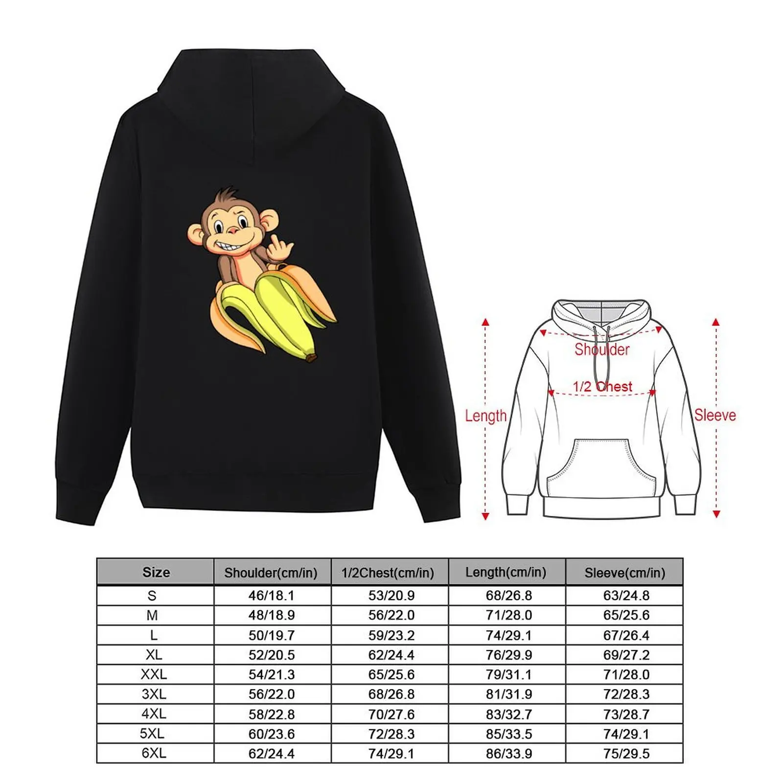 سترة بغطاء للرأس على شكل قرد بالإصبع الأوسط ملابس شتوية للرجال ملابس رجالية ملابس كورية بغطاء للرأس جرافيك #5