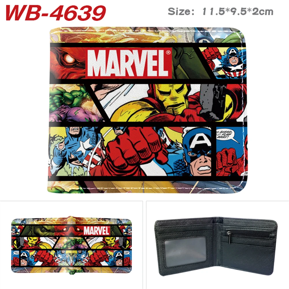 The Marvel Comics Super Hero Wallet The Avengers Animes Short Purse with Coin Pocket