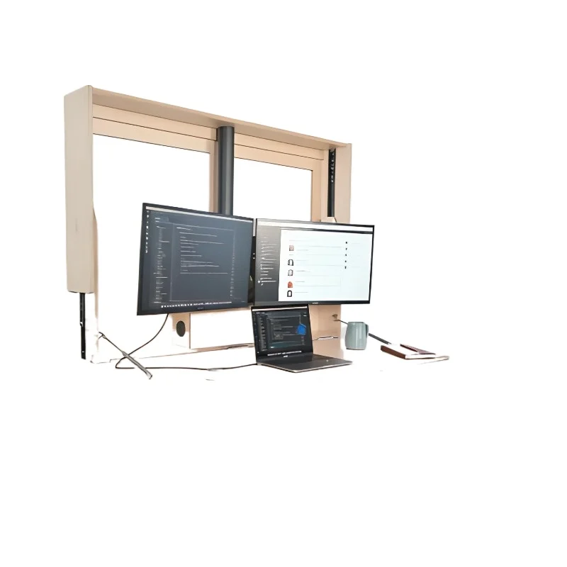Ultra wide folding wall mounted sitting upright office desk workstation saves space and is suitable for home offices,