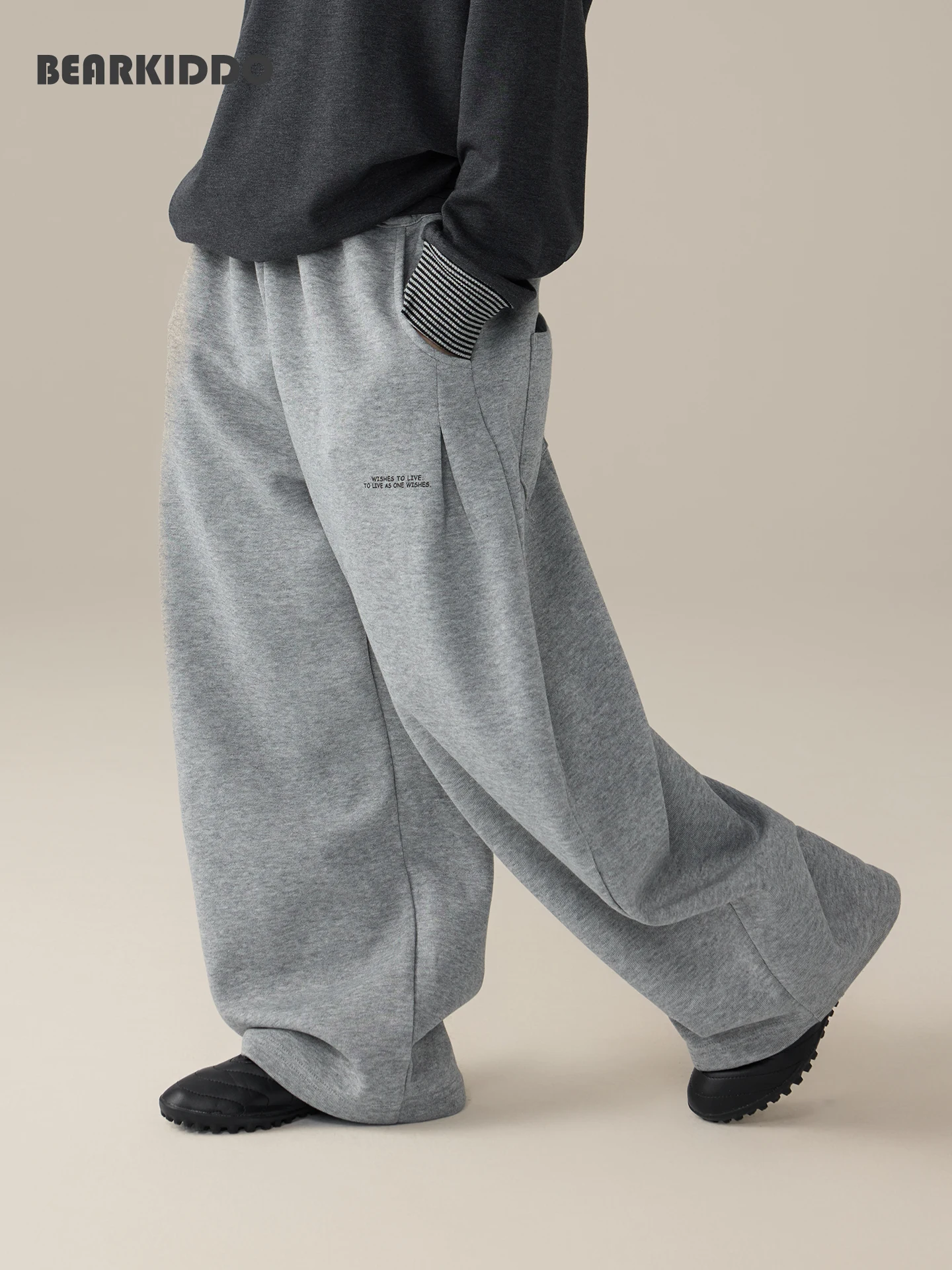 2026年春-キッズカジュアルパンツ-男の子用-ナイフストレートチューブ-ロングパンツ-快適なルーズスウェットパンツ-中学生・大童向け