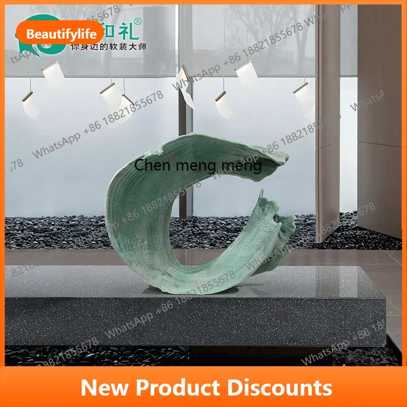 C56 Lobby Abstract Floor Sculpture Ornament Sales Office Large Interior Fiberglass Crafts