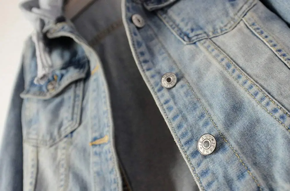 Women Plus Size Casual Detachable Hoodie Denim Jacket 3xl