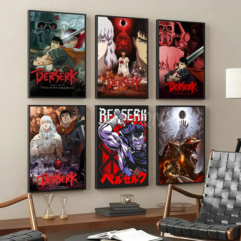 

Berserk Japanese Anime Poster Paper Print Home Living Room Bedroom Entrance Bar Restaurant Cafe Art Painting Decoration