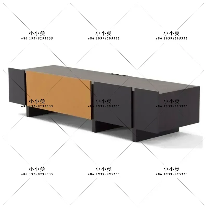 Italian Minimalist Paint TV Cabinet Modern Storage Locker Side Cabinet Coffee Table Combination Unit for Living Room