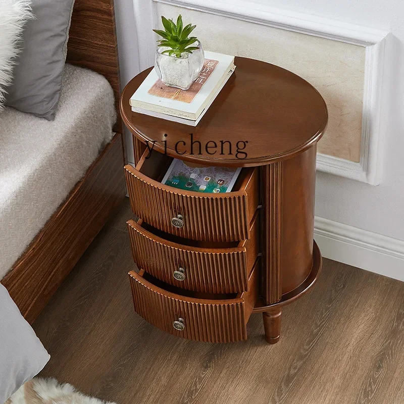 b217 sofa side several bedrooms three-bucket cabinet living room wall storage round bedside solid wood corner cabinet