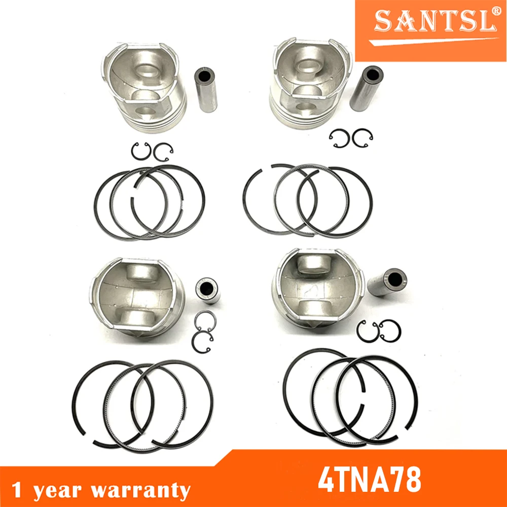 

4TNA78 4TNB78 For Yanmar Engine FX285 FX305 FX335 Tractor Piston Kit W/ Ring Set Auto Parts