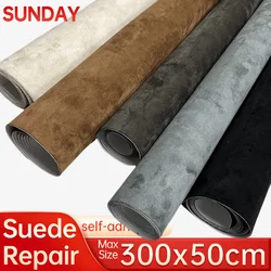 Self Adhesive Suede Fabric Elastic Faux Suede Leather for Car Interior Decor Workbench Door Panel Velvet Sticker Repair Patches