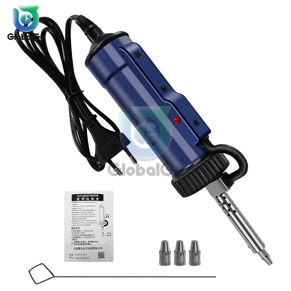 Automatic Desoldering Pump Vacuum Solder Sucker Tool Portable AC220V 30W Iron Tin Solder Removal Tool for DIY