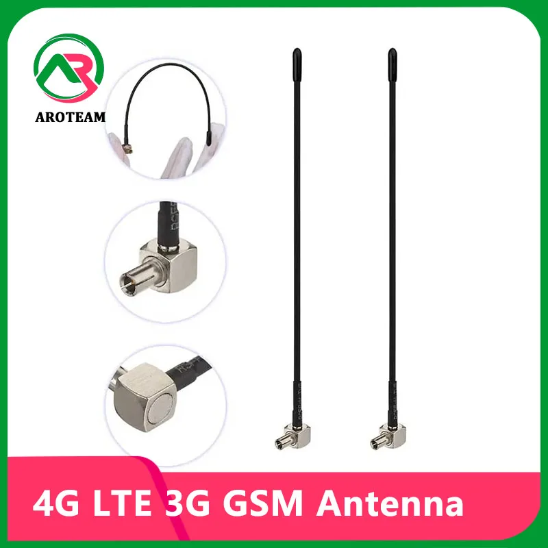 

2pcs Top Signal Boost 4G LTE 3G GSM Omni Wifi Router Antenna Soft Whip Flexible High Gain 5dbi Aerial With TS9 CRC9