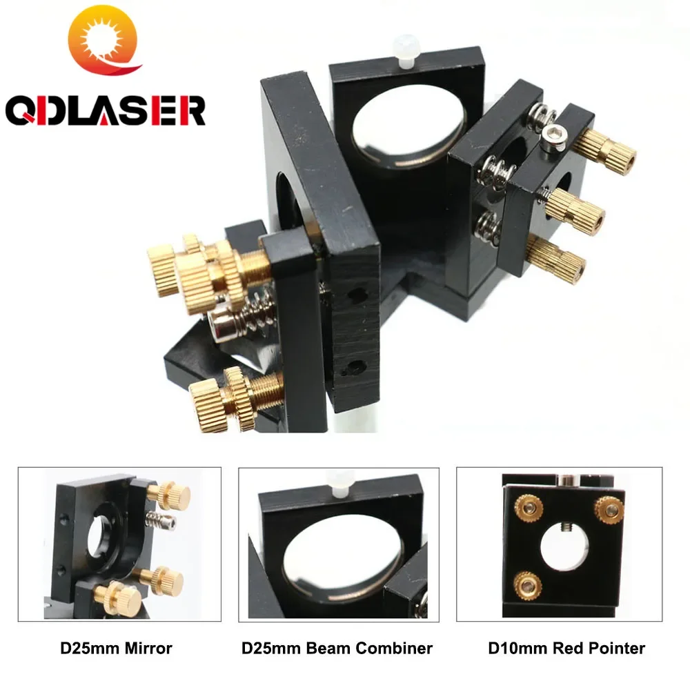 QDLASER E Series:  First Mirror Mount Include Beam Combiner For CO2 Laser Engraving Cutting Machine